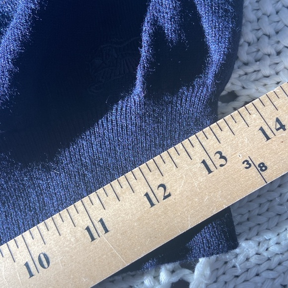 BURBERRY Extra Fine Merino wool pullover long sleeve sweater w collar 3 buttons - Picture 13 of 16